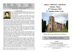 Tansley Times - Holy Trinity Church, Tansley
