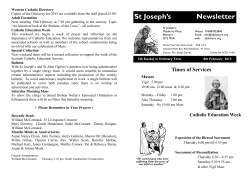 St Joseph`s Parish Newsletter