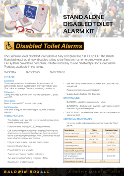 STAND ALONE DISABLED TOILET ALARM KIT