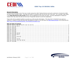 CEDI Top 15 5010A1 Edits