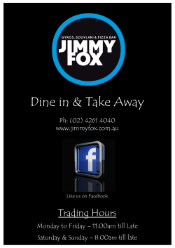 jimmy fox menu - Jimmyfox Gyros Souvlaki Pizza Bar
