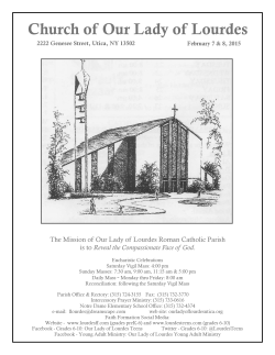 Current Week`s Bulletin - Our Lady Of Lourdes Church