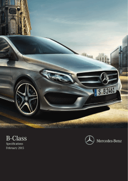 B-Class Specifications  - Mercedes-Benz