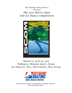 The 2015 Morris Open Solo Ice Dance Competition