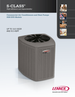 S-Class® Air Conditioners and Heat Pumps