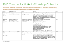 Click here for the 2015 Community Waikato Workshop Calendar