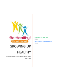 GROWING UP HEALTHY - Treehouse4kids.net