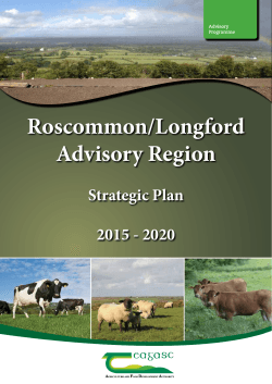 Roscommon/Longford Advisory Region Strategic Plan 2015
