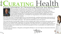 Precise Information for Personalizing Medicine and Better Health