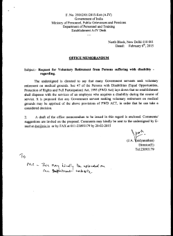 Request for Voluntary Retirement from Persons suffering