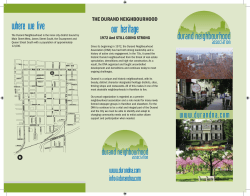 our heritage where we live - the Durand Neighbourhood Association