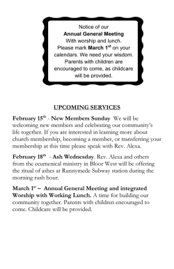 February 8 - Windermere United Church