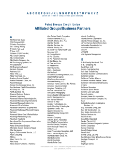Affiliated Groups/Business Partners
