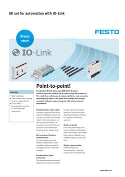 All set for automation with IO-Link Point-to