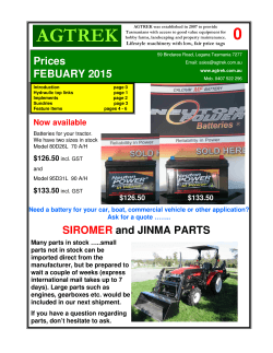 Prices FEBUARY 2015 SIROMER and JINMA PARTS