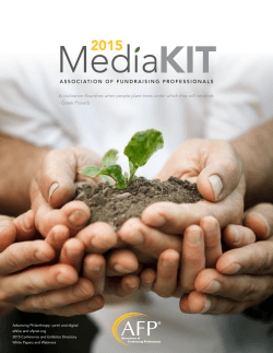 2015 Media Kit - Association of Fundraising Professionals