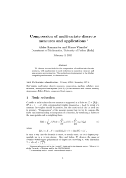 Compression of multivariate discrete measures and applications ∗