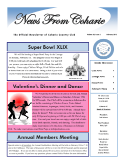 Current Newsletter - Coharie Country Club