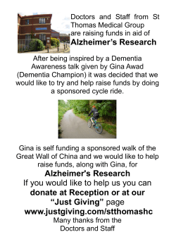 Alzheimer`s Research Alzheimer`s Research If you would like to help