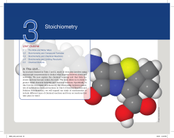 Chapter 3: Stoichiometry