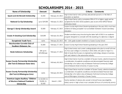 SCHOLARSHIPS THAT CAN BE PICKED UP IN THE SHS