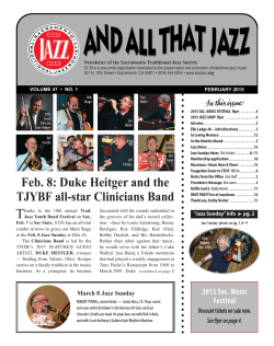 Feb. 8: Duke Heitger and the TJYBF all