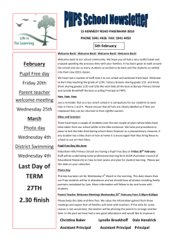 5th February Newsletter - Pakenham Hills Primary School