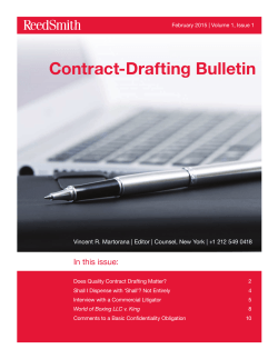 Contract-Drafting Bulletin