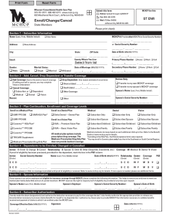 Enroll/Change/Cancel form - Missouri Consolidated Health Care Plan