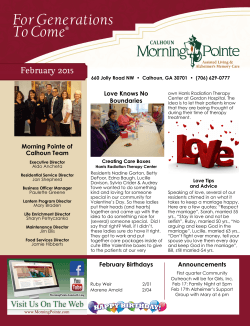 Newsletter - Morning Pointe