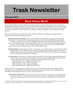 Trask Newsletter - New Hanover County Schools