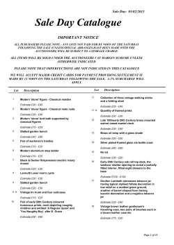 Sale Day Catalogue - Clevedon Salerooms