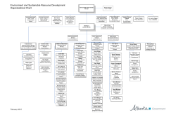 Organizational Chart - ESRD - Alberta Environment and Sustainable