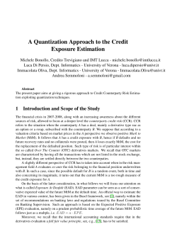 A Quantization Approach to the Credit Exposure Estimation