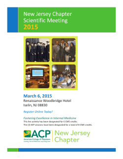 New Jersey Chapter - American College of Physicians