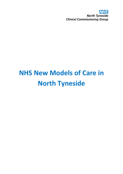 NHS New Models of Care in North Tyneside