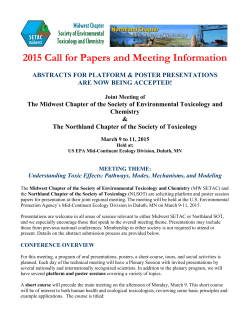 2015 Call for Papers and Meeting Information