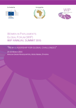 Draft Programme - Women in Parliaments Global Forum