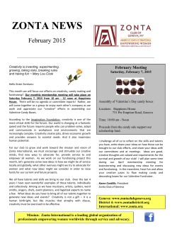 Zonta News February 2015