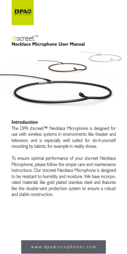 Necklace Microphone User Manual Introduction