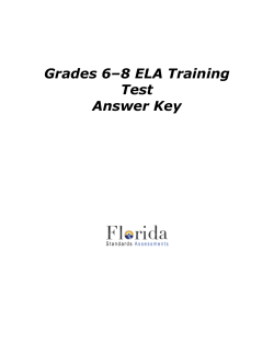 Grades 6-8 FSA ELA Reading Paper
