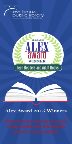 View PDF of Alex Awards 2015