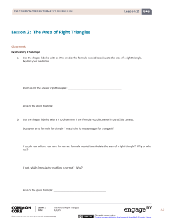 Lesson 2: The Area of Right Triangles
