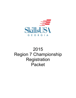 2015 Region 7 Registration Packet