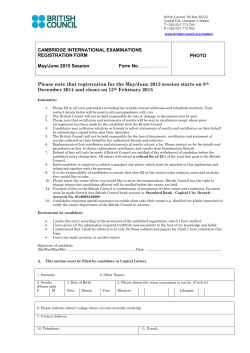 CIE Registration Form June 2015