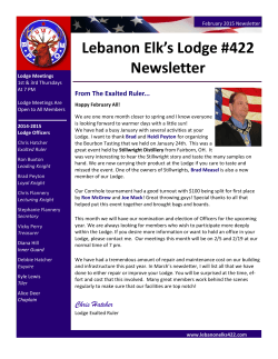 February Newsletter - lebanon elks lodge #422