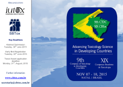 CTDC9 Flyer - International Union of Toxicology