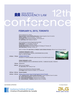 INSOLVENCY LAW - University of British Columbia Faculty of Law