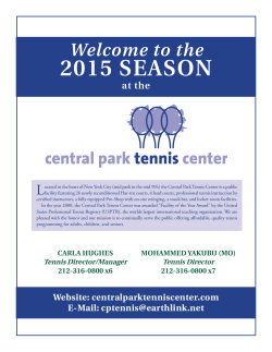 2015 SeaSon - Central Park Tennis Center
