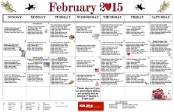 View this Month`s Calendar!